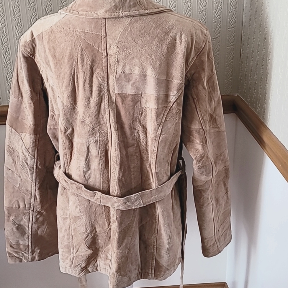 Leather Patchwork Zip Up Jacket. Size Xxl - image 5